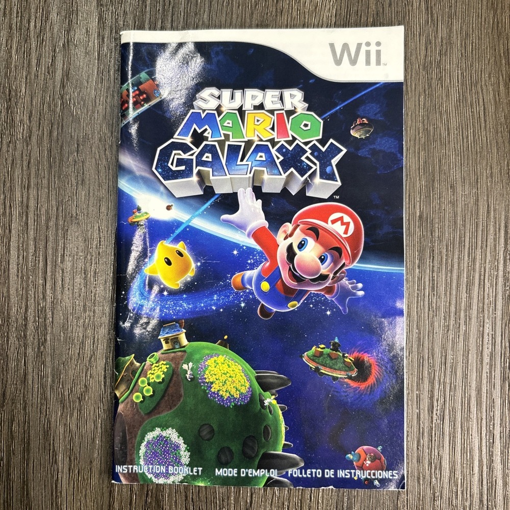 (Manual Only) Super Mario Galaxy - Nintendo Wii Authentic‎ Instruction Booklet